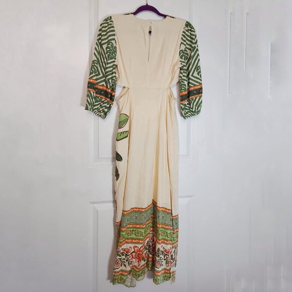 FARM rio maxi dress with cutouts and banana tree - like new - Picture 5 of 14